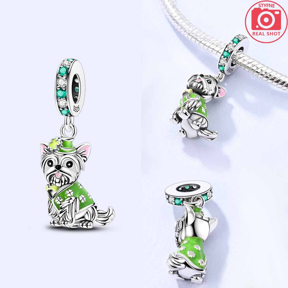 Cactus Avocado Pendant Diy Green Series Tree Charm Copper Beads Fit Original Bangle Charms Bracelet Women Jewelry