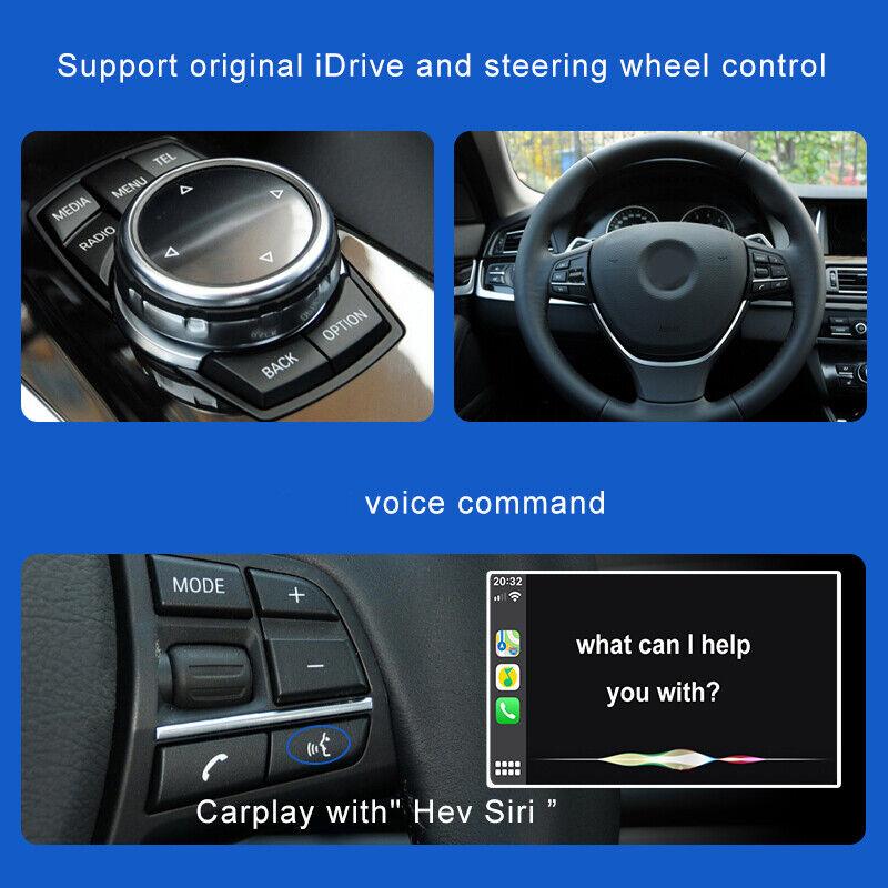 Sinairyu Wireless CarPlay Android Auto Kit Mirror-Link Compatible For BMW 1 2 3 4 5 7 Series X1 X3 X4 X5 X6 with CIC System