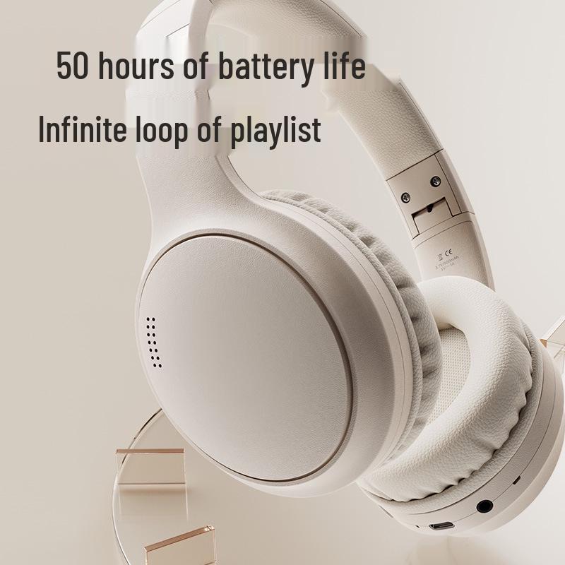 ANC Noise-Cancelling Bluetooth Headset with Ultra-long Battery & Full Coverage Ear Cushions