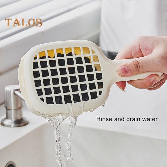 Hand-held Drain Basket Kitchen Washing Strainer with Handle Reusable Compact Size Fruit Vegetable Draining Sieve