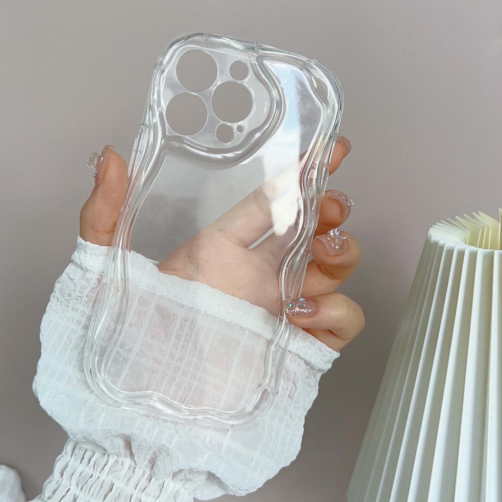 For iPhone 11 12 13 14 15 16 17 Pro Max Air 16e 7 8 Plus XR Phone Cases Flaunt Your Personality with This Exclusive TPU Cover Cream Pattern Soft Case