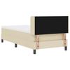 Box Spring Bed with Cushions and Headboard Cream Color 190 x 90 cm Fabric