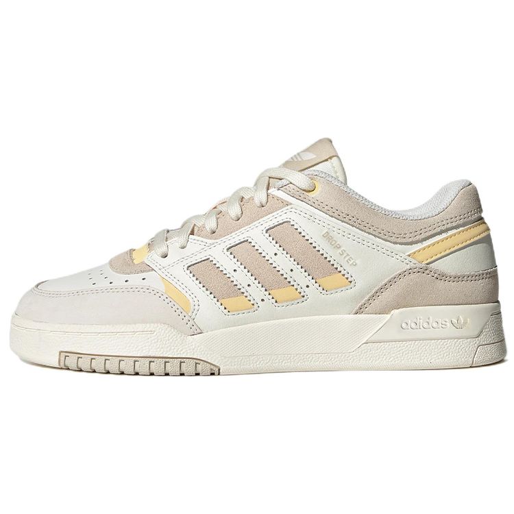 Adidas Originals Drop Step Leather Suede Non-Slip Durable Low-Top Skate Shoes Women Sneaker Off-White GW9737