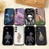 Coque de téléphone A-Art S-Skeleton S-Skull Pour Samsung A73,72,71,53,52,51,22,91,80, Housse Noire Souple