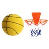 Silent Basketball Foam Size 7/5 Grooved Airless Foam Basketball for Quiet Dribbling Indoor Training Mute Bounce Basketball Ball