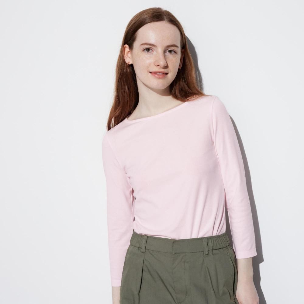 

UNIQLO ЯПОНИЯ Джерси с вырезом «лодочка» T 3, 4 рукава