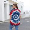 Women's Large Size T-Shirt Casual Tie-dye Round Neck Short Sleeve Top