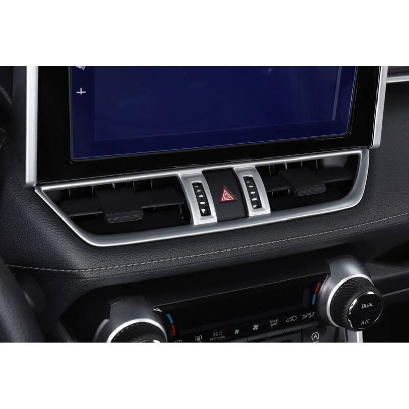 For Toyota RAV4 2020-2023 Matte Silver  Central Console Air Outlet Vent Trim 1*