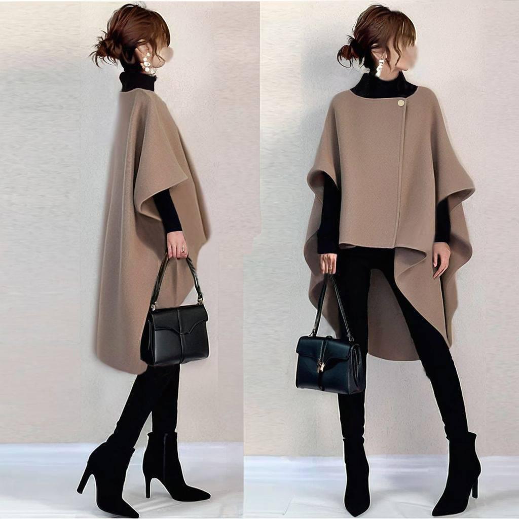 Japanese-Style Irregular Wool Coat for Women - 2025 Early Spring Design