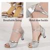 2025 Latin Dance Shoes for Women/Ladies Ballroom Tango Salsa Middle Heeled Indoor Dancing Shoes PU Latin Shoes 4colors