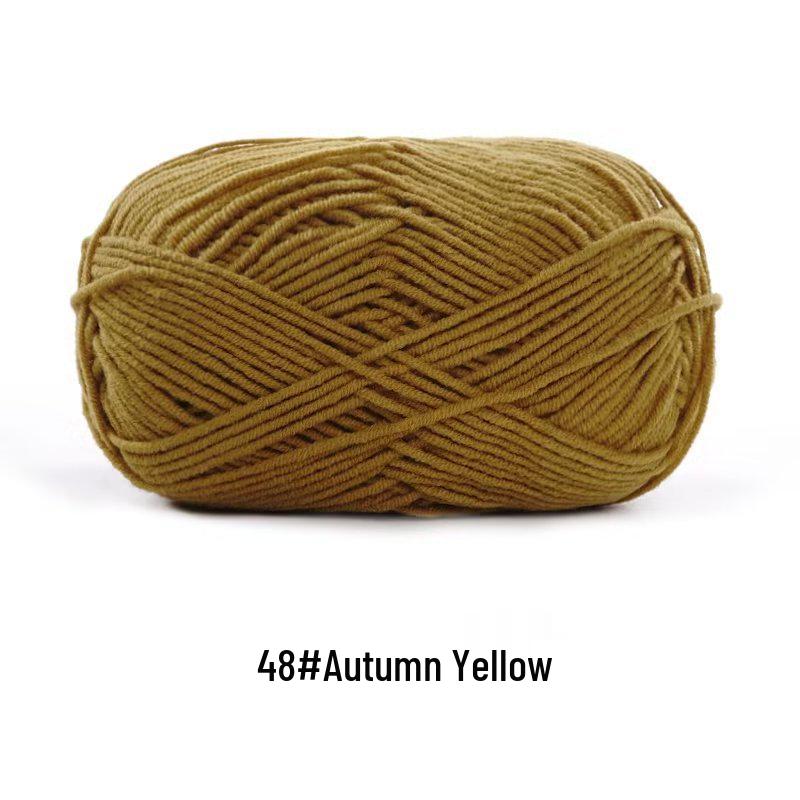 Suhe Meng Xiaoxiao 4-Ply Combed Cotton Milk Yarn for DIY Knitting: Blanket, Hat, Scarf Projects