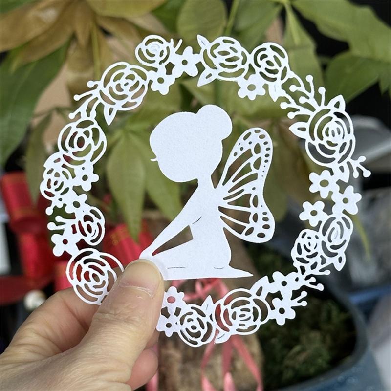 Butterfly Girl Cutting Dies Carbon Steel Die Cut Templates Metal Embossing Stencils for Scrapbooking Card Making Journal