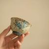 1Pc 60ML Jingdezhen Blue and White Tea Cup Retro Coarse Pottery Window Teacup Ceramic TeaSet Master Cup Guest Cup Kung Fu TeaSet