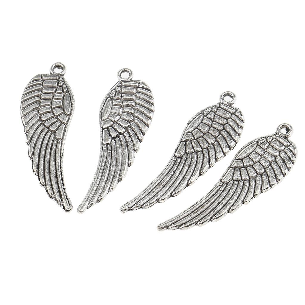 20 Pieces Tibetan angel Wing Charm Pendant Jewelry Making Accessories