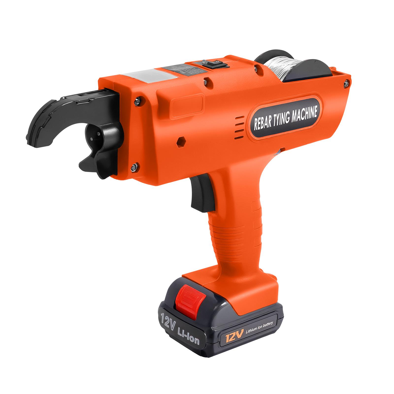 

Automatic Handheld Rebar Tying Tool 12V 8-34mm Orange Battery Powered for Bundling Steel Bars