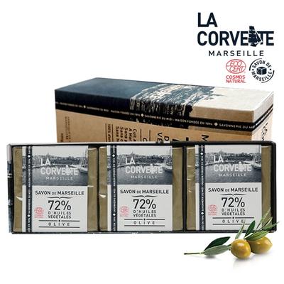 [la covete]Marseille Natural Olive Soap 200g Set of 3