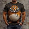 Men's Animal Cow 3D T Shirt Short Sleeve T shirt 3D Print Crew Neck Shirt Exaggerated Designer Party Holiday
