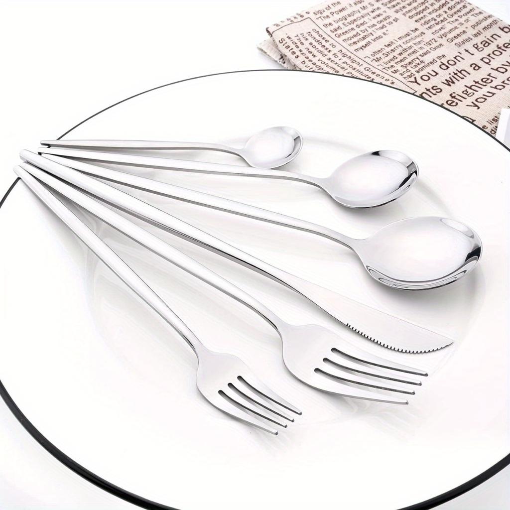 36-Pieces Silverware Mirror Polished Dinnerware 18/0 Stainless Steel Cutlery Set For Home Kitchen Party Hotel Restaurant Wedding Service for 6