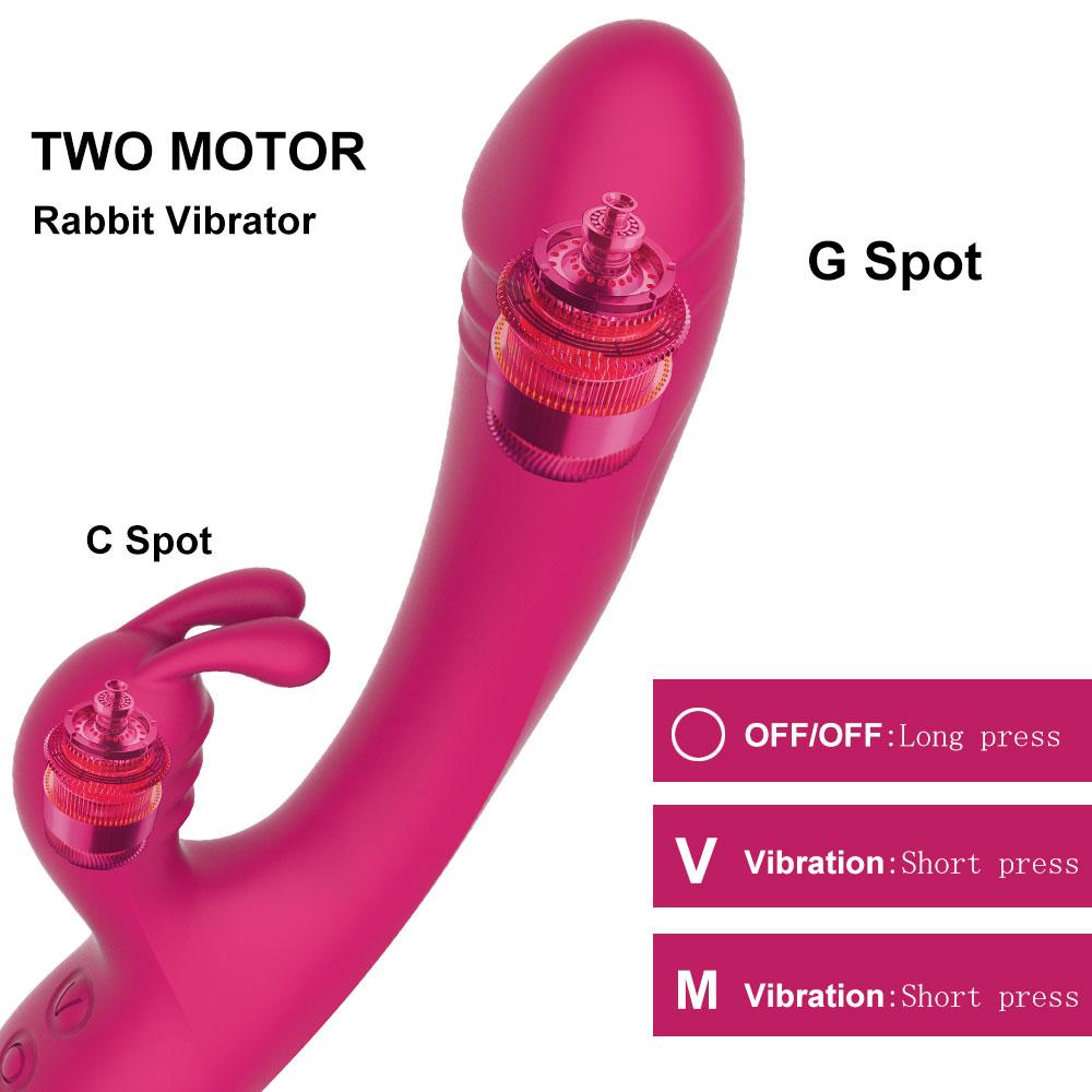 G Spot Rabbit Vibrator pro ženy Stimulátor klitorisu Dildo Vibrátory 10rychlostní tlumený vaginální masážní přístroj Žena masturbátor Sexuální hračky pro dospělé pro páry