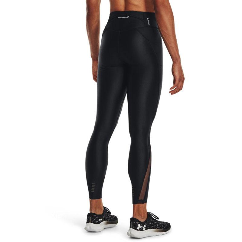 Under Armour Leggings de course couleur unie Pantalon de sport neuf points vintage Bas pour femmes Noir 1376821-001