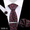 Men's Premium Polyester Tie, Pocket Square & Cufflink Set for Formal Events
