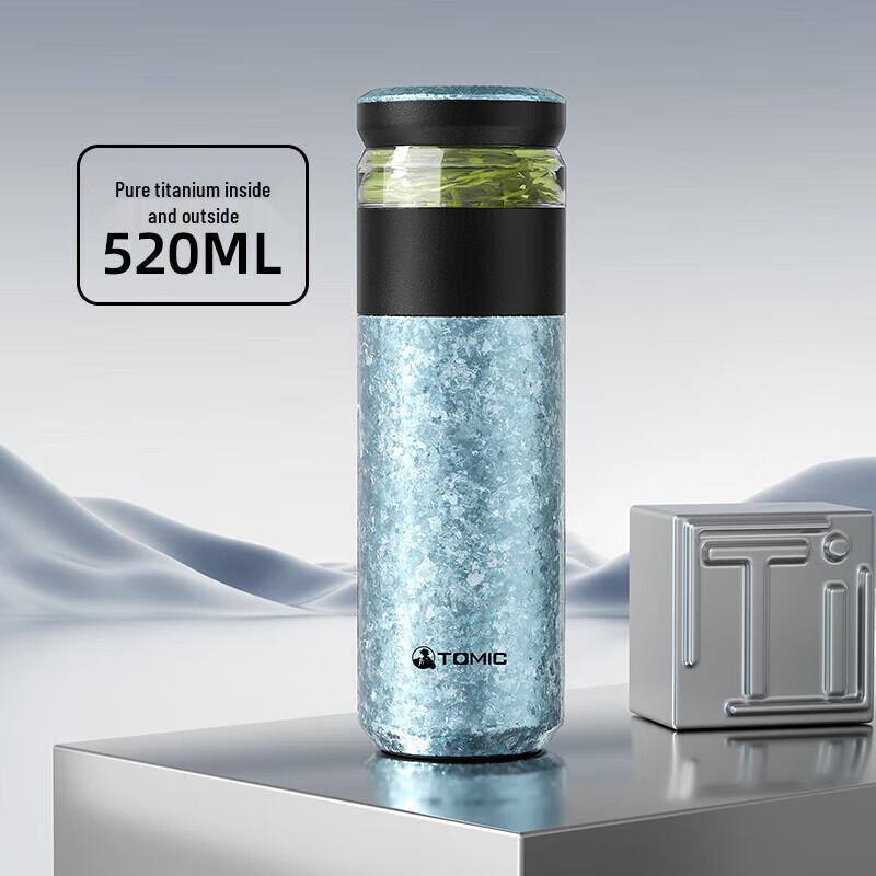 TOMIC Pure Titanium Tea Infuser Vacuum Flask