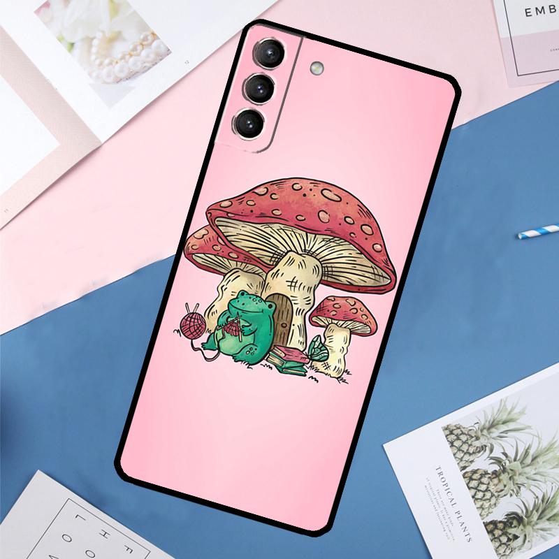 Cottagecore Frog Aesthetic Case For Samsung Galaxy S25 Ultra S21 S22 S24 S23 Ultra S9 S10 Plus S21 FE S25 FE Back Cover