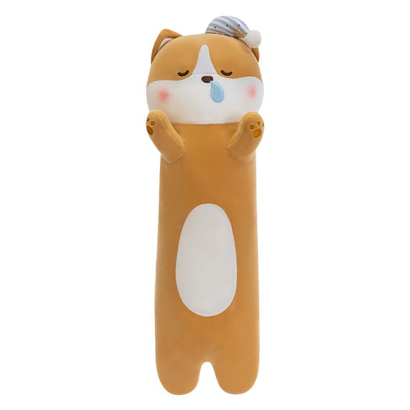 Sleeping Shiba Cap Inu Dog Plush Toy Stuffed Pillow Animal Doll Bedroom Decor