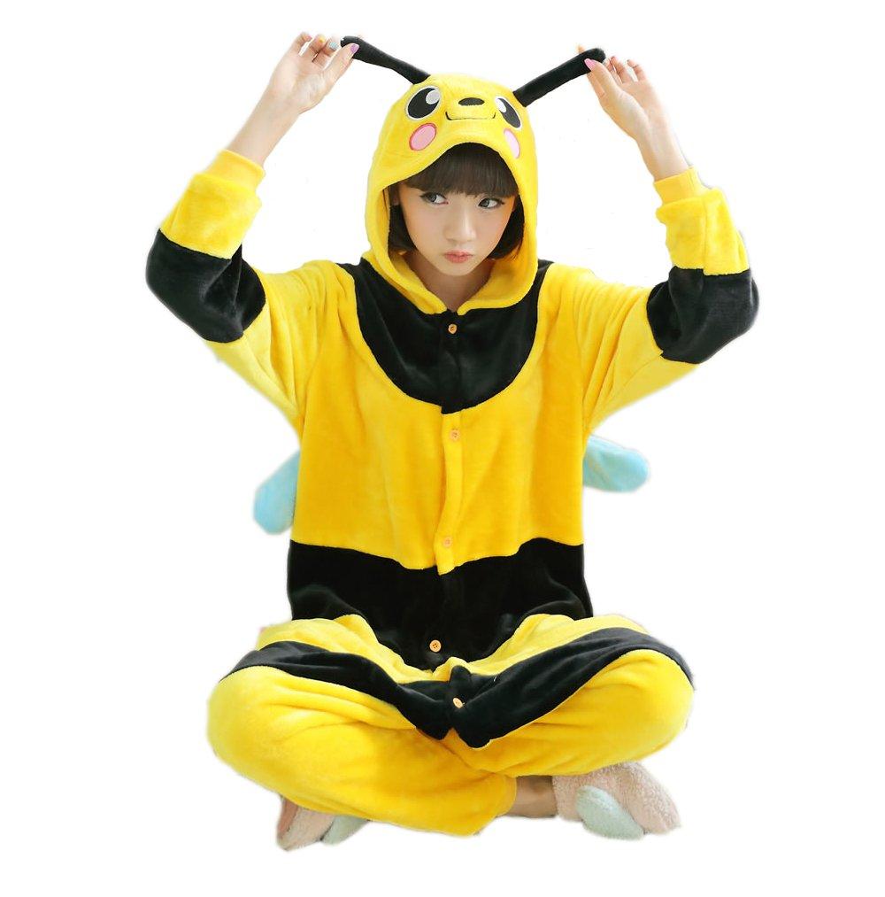 

[dorawithme] Bee Kigurumi Pajamas for Adults, Loungewear, Cosplay, Halloween, Size S (150cm-160cm)