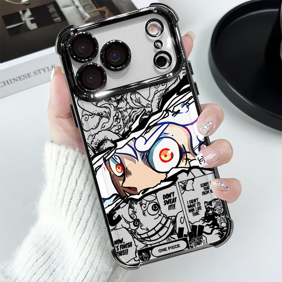 One Pieces Luffys Zoro Plating Phone Case For iPhone 17 17e 16e 16 15 14 13 12 11 Pro Max XSMax Mini Air Plus Anti-Fall Airabag