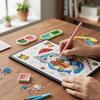 Colorful Finish DIY Pearl and Diamond Notebook Art Handmade Santa Claus Diamond Painting Notebook Kit 3D Visual Effect Snowman