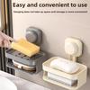 Suction Cup Double-layer Soap Box, No Punching Soap Box, Wall Mounted Storage Rack, Household Drainage Storage, Bathroom, Toilet