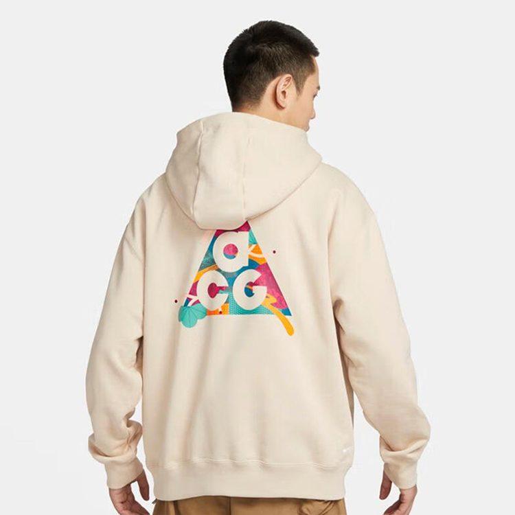 Nike ACG Sweatshirts Men's Dune White Hooded Moderate Regular FD6548-126