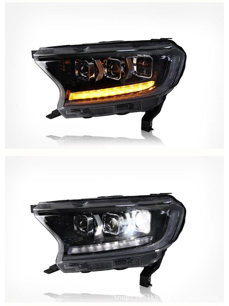 2016-2020 Everest Headlight Assembly: LED Sequential Turn Signal & Daytime Running Light Lens for Ranger