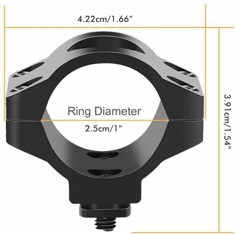 25.4mm Mlok Offset Flashlight Ring Mount for Mlok Rail System Aluminum Alloy Flashlight Mounting Bracket