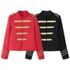 European and American style foreign trade spring and summer women's clothing new retro high-end fashion versatile gold breasted jacket