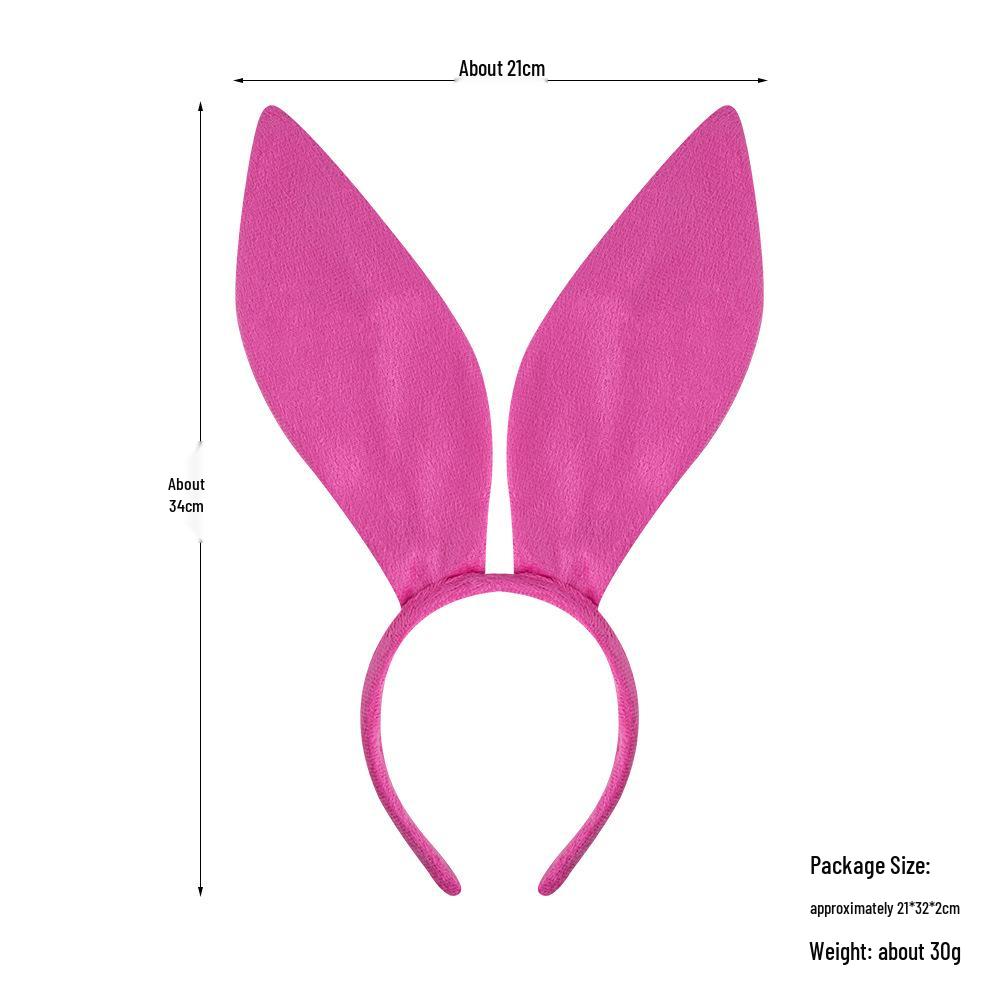 Easter Black Rabbit Ears Cute Bunny Girl Headband Party Props