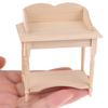 1/12 Dřevěný miniaturní prázdný stolní nábytek Model Doplňky k domečku pro panenky