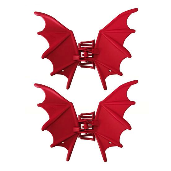1/2Pcs Gothic Style Bat Hair Claw Spooky Goth Bats Wings Hairpin Women Halloween Metal Hair Accessories