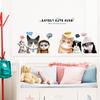 Cute Cat Stickers for Wall Decor Removable Cat Vinyl Wall Decals for Bedroom Living Room Kitchen Cabinet TV Nursery Pet Shop
