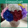 Realistic 5 Head Hydrangea Artificial Silk Flower For Wedding Party Decor Home