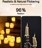 24PC Pack Flameless LED Candles Flicker/Non-Flicker Battery Operated Tea Lights Warm White for Wedding Table Christmas Decor