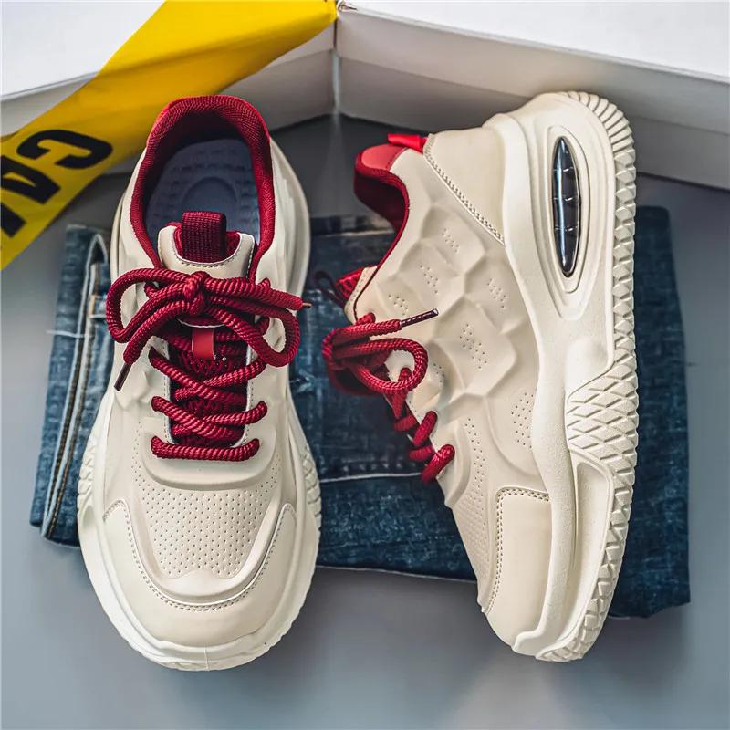 Male Sneakers Men's Sneakers Loafers Shoes for Men Sports and Leisure Soft and Comfortable Thick Bottom Wear-resistant Fashion