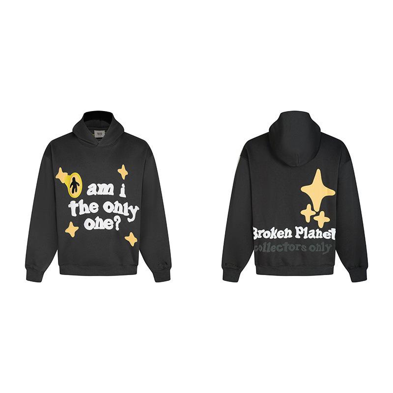 American Trendy BROKEN PLANET MARKET Fleece-lined Hoodie for Men & Women - Autumn/Winter Collection