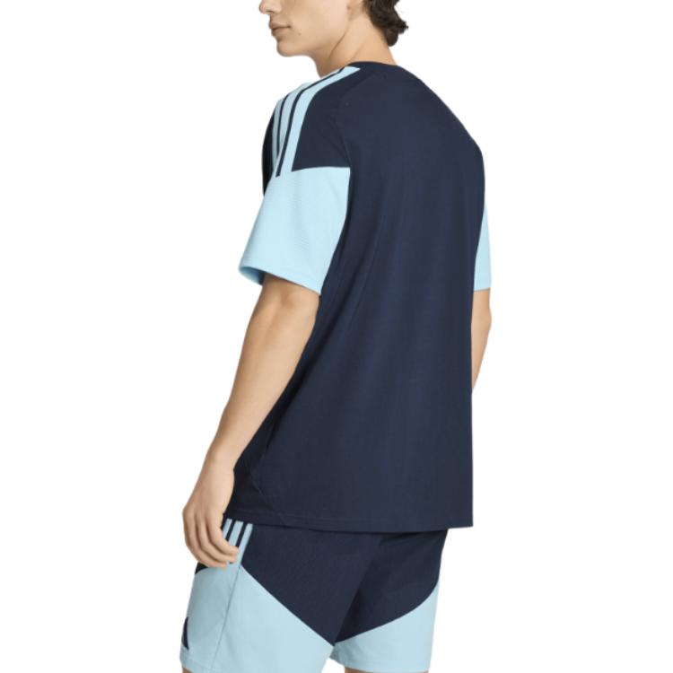 Adidas Argentina 26 Tiro Color Block Round Neck Short Sleeve T-Shirt Men Tops JY7028