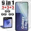 [3+3+3] 9IN1 HD Tempered Glass Outer Screen Protector +Soft Flexible TPU Screen Protector for Samsung Galaxy Z Flip 7 6 Flip7 FE Rear Camera Film