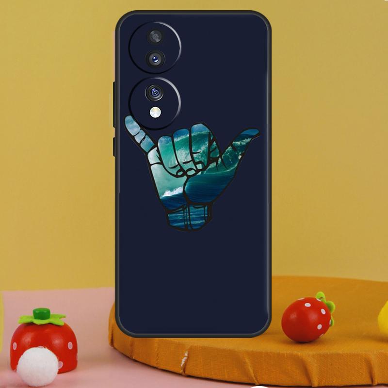 

Surfer Surf Hang Loose Shaka Case For Honor 200 Pro X9c X9a X8a X7a X6a X7 X8 X9 X8b X9b 50 70 90 Magic 5 6 Lite Cover Honor 200 Lite