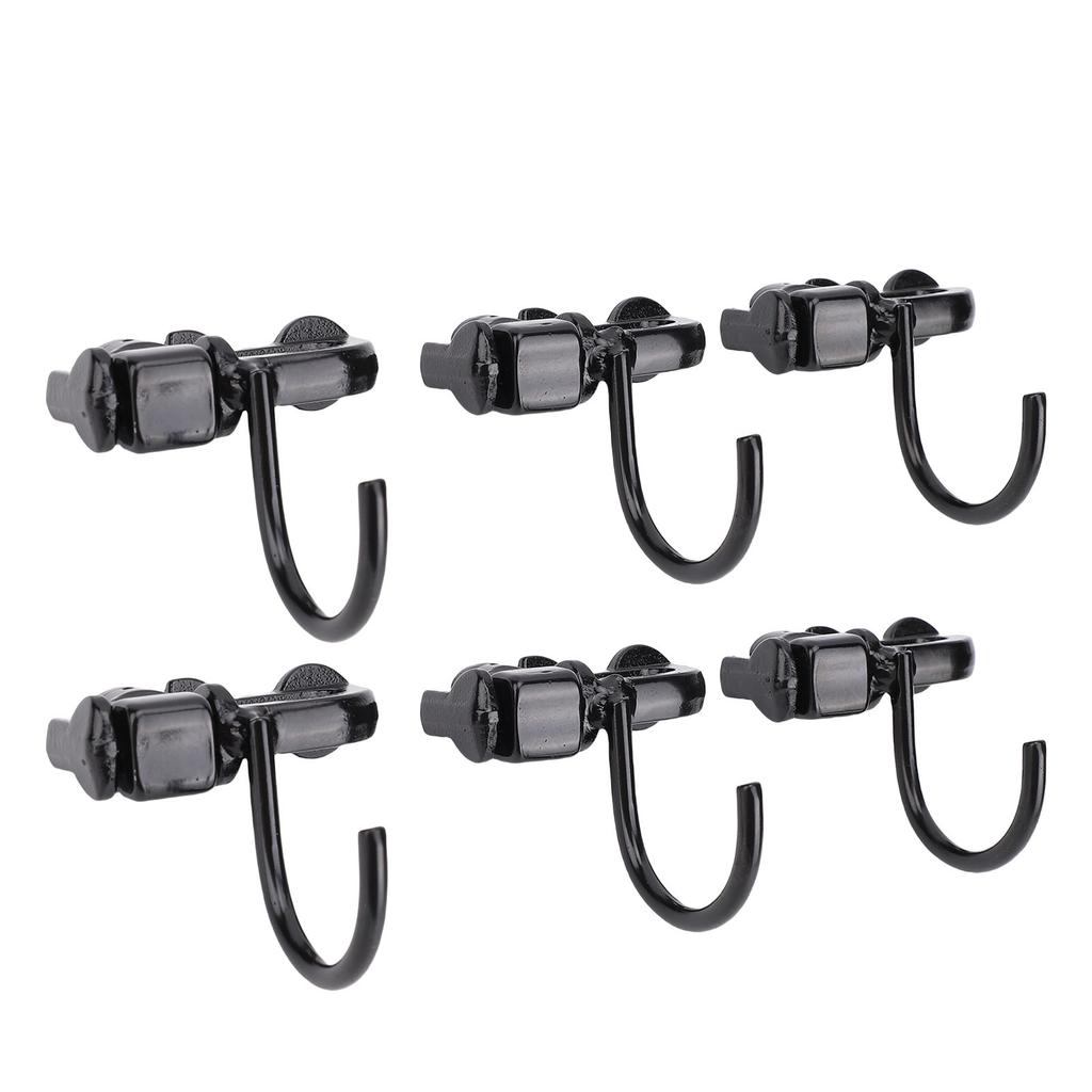 6 Peças Gancho Trilho L Acessório de Amarração Pino Duplo Aço Carbono para Caçamba de Caminhonete Reboque Controle de Carga Pickup RV ATV