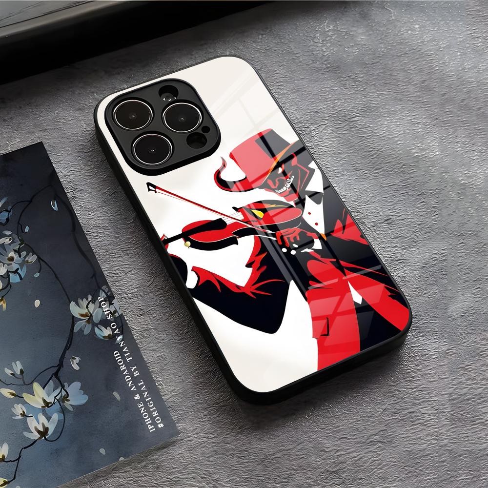 

Devil In A Suit Phone Case For IPhone 17 Air 16 E Pro Max 15 14 13 Mini 12 Pro 11 Max Plus Black Glass Cover iPhone 16
