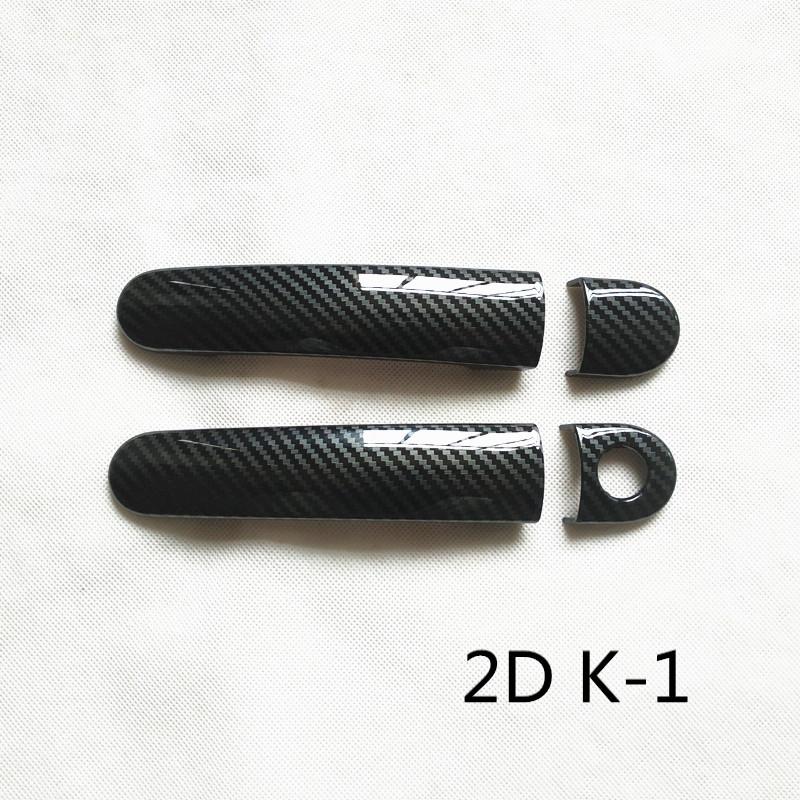 Car Exterior Door Handle Cover Trim for SEAT Ibiza 6J Mk4 6L Mk3 FR Cupra 2004 2005 2010 Plastic Imitation Carbon Fiber